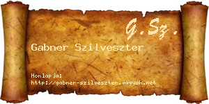 Gabner Szilveszter névjegykártya