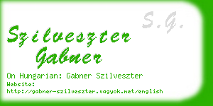 szilveszter gabner business card